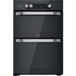 60cm Induction Electric Cooker with Double Oven, Black - Hotpoint HDM67I9H2CB - Naamaste London Homewares - 1