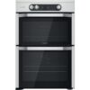 60cm Induction Electric Cooker with Double Oven, Silver - Hotpoint HDM67I9H2CX - Naamaste London Homewares - 1