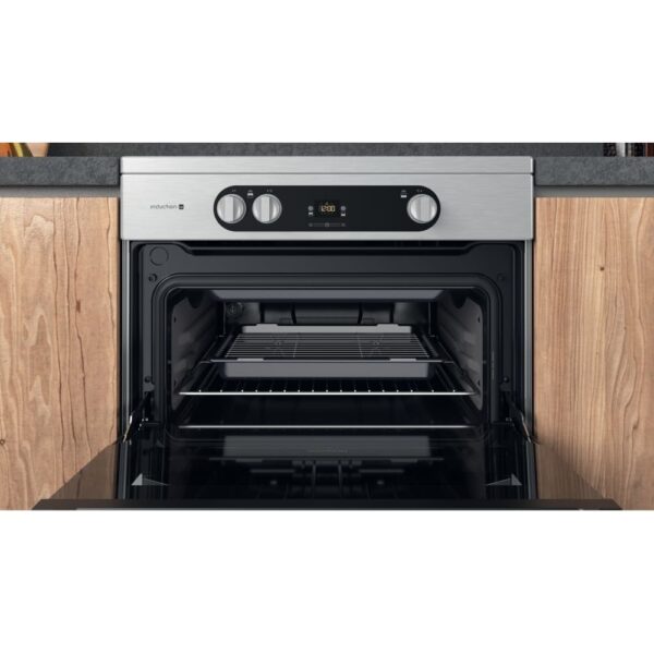 60cm Induction Electric Cooker with Double Oven, Silver - Hotpoint HDM67I9H2CX - Naamaste London Homewares - 8