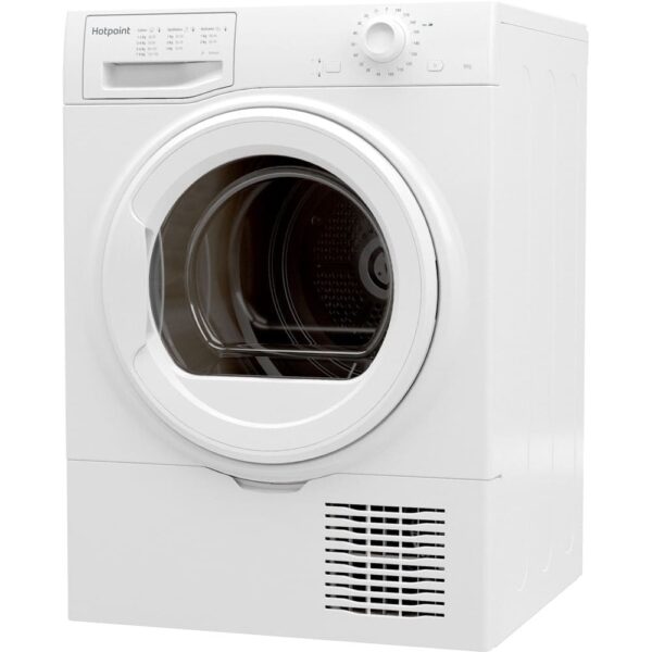 8kg Condenser Tumble Dryer, White, B Rated - Hotpoint H2D81WUK - Naamaste London Homewares - 2