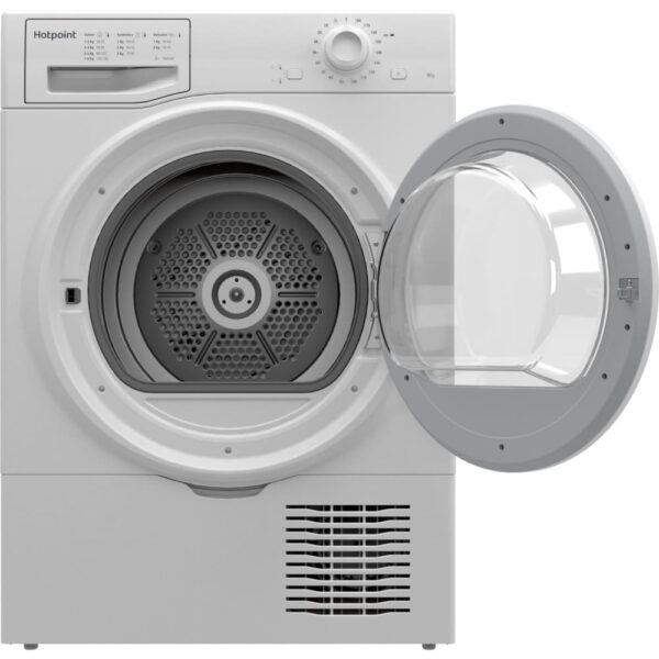 8kg Condenser Tumble Dryer, White, B Rated - Hotpoint H2D81WUK - Naamaste London Homewares - 7