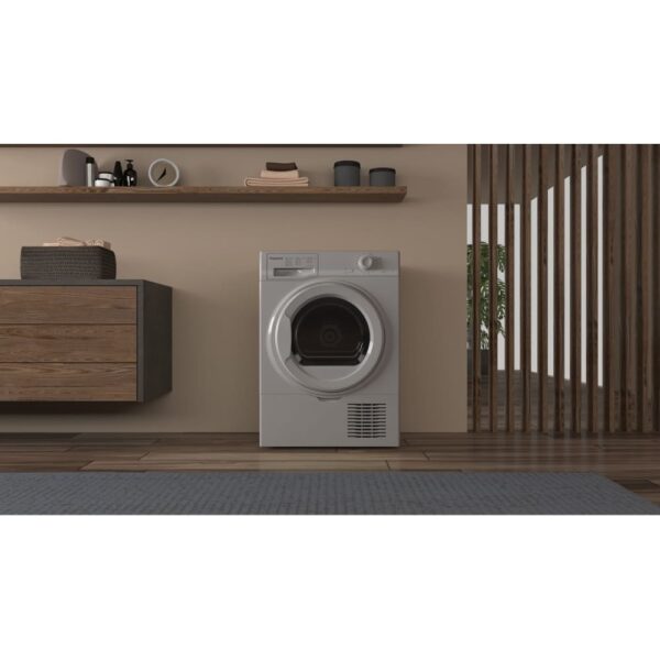 8kg Condenser Tumble Dryer, White, B Rated - Hotpoint H2D81WUK - Naamaste London Homewares - 9