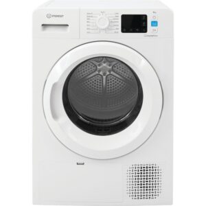 8kg Heat Pump Tumble Dryer, White, A rated - Indesit YTM1183XUK - Naamaste London Homewares - 1