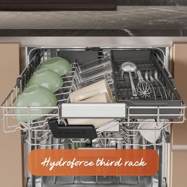 Built-In Fully Integrated Dishwasher, Hydroforce, C Rated - Hotpoint H8IHP42LUK - Naamaste London Homewares - 2