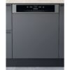 60cm Semi Integrated Dishwasher, Stainless Steel, E Rated - Hotpoint H3BL626XUK - Naamaste London Homewares - 1