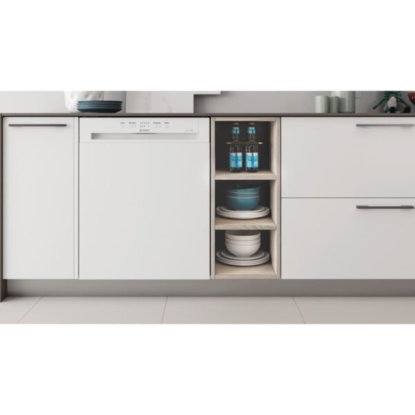 Semi Integrated Dishwasher, 14 Place Settings, E Rated - Indesit I3BL626UK - Naamaste London Homewares - 6