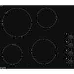 58cm Electric Ceramic Hob, 4 Zone, Black - Hotpoint HR620RH - Naamaste London Homewares - 1