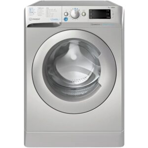 7kg Indesit Washing Machine, 1400 Spin, Silver, A Rated - BWE71496XSVUK - Naamaste London Homewares - 1