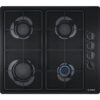 58cm 4 Burner Gas Hob, Black - Bosch PBP6B6B60 Series 2 - Naamaste London Homewares - 1