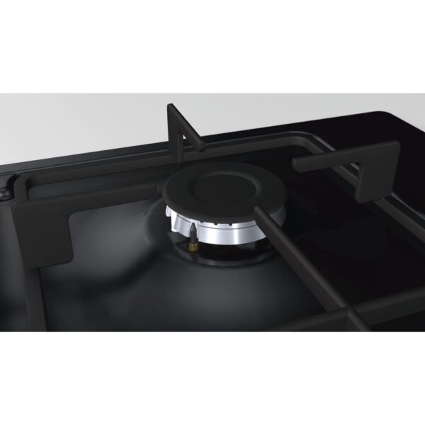 58cm 4 Burner Gas Hob, Black - Bosch PBP6B6B60 Series 2 - Naamaste London Homewares - 4