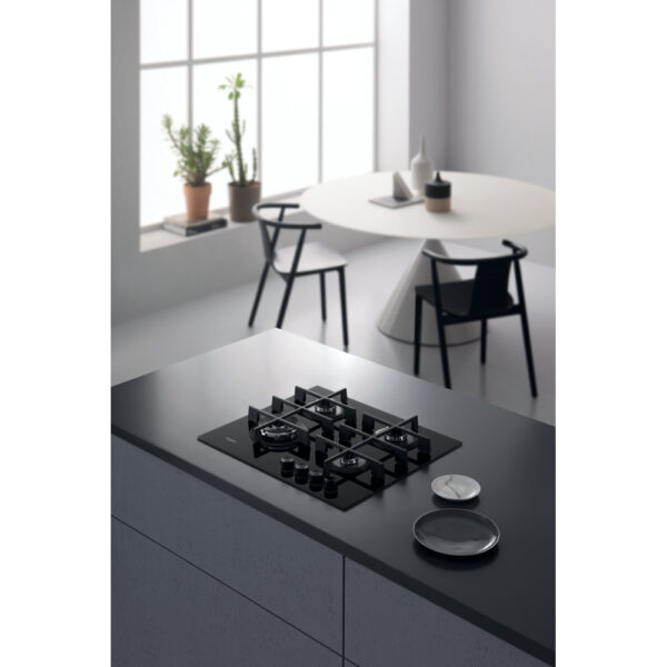 60cm Built In 4 Burner Gas Hob, Black - Whirlpool GOWL628NB - Naamaste London Homewares - 6