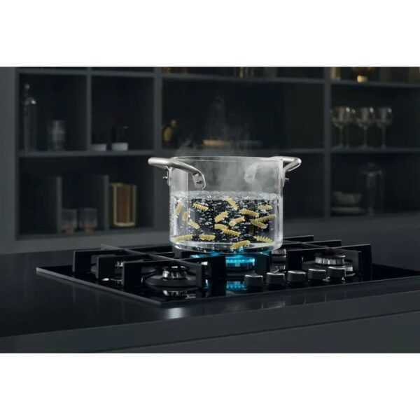 73cm Built In 5 Burner Gas Hob, Black Ceramic Glass - Whirlpool GOWL758NB - Naamaste London Homewares - 13