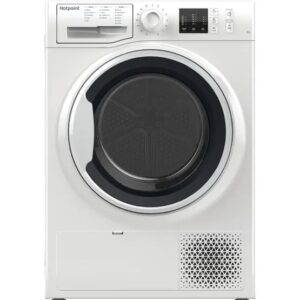 8kg Heat Pump Tumble Dryer, White, A rated - Hotpoint NTM1081WKUK - Naamaste London Homewares - 1