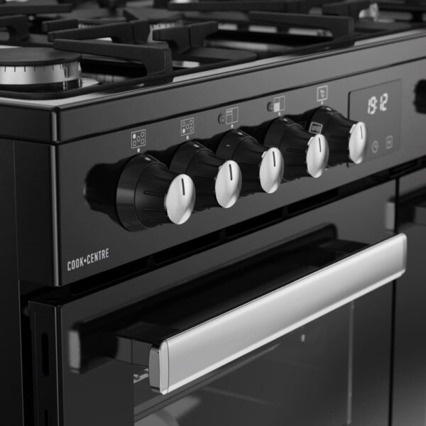 90cm Dual Fuel Belling Range Cooker, Black, A Rated - RCA COOKCENTRE 90DF - Naamaste London Homewares - 4