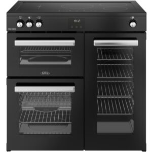 90cm Induction Belling Range Cooker, Black, A Rated - RCA COOKCENTRE 90Ei - Naamaste London Homewares - 1