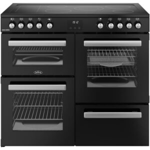 100cm Ceramic Belling Range Cooker, Black - RCA COOKCENTRE 100E - Naamaste London Homewares - 1