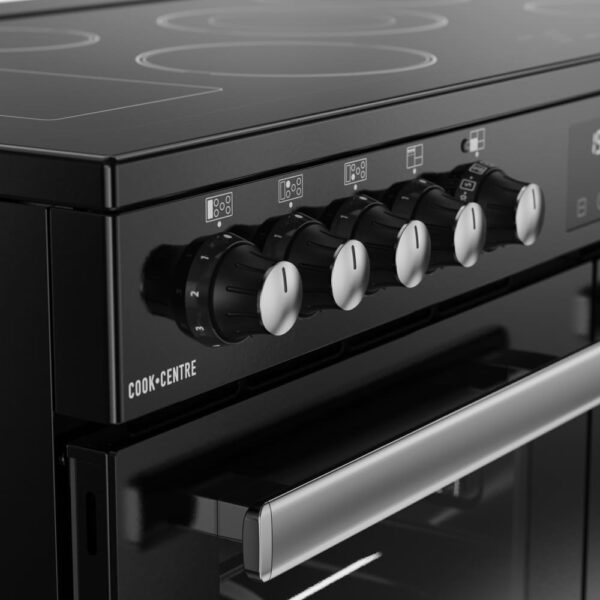 100cm Ceramic Belling Range Cooker, Black - RCA COOKCENTRE 100E - Naamaste London Homewares - 4