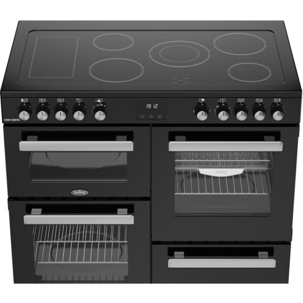 100cm Ceramic Belling Range Cooker, Black - RCA COOKCENTRE 100E - Naamaste London Homewares - 8