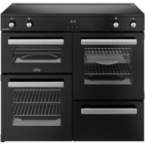 100cm Induction Belling Range Cooker, Black - RCA COOKCENTRE 100Ei - Naamaste London Homewares - 1