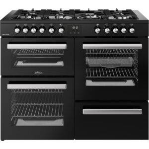 110cm Dual Fuel Belling Range Cooker, Black - RCA COOKCENTRE 110DF - Naamaste London Homewares - 1