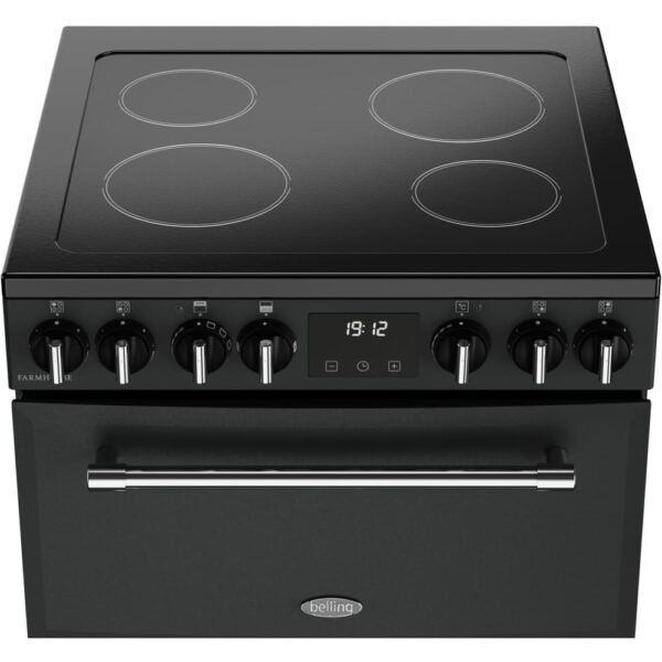 70L Freestanding Electric Cooker with Double Oven, Anthracite - Belling Farmhouse 60E - Naamaste London Homewares - 8