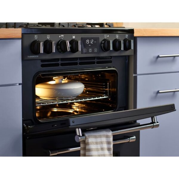 Ceramic Electric Cooker with Double Oven, Black, A Rated - Belling Farmhouse 60E - Naamaste London Homewares - 13