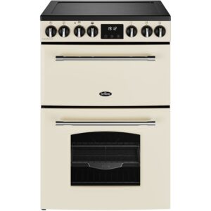 Ceramic Electric Cooker with Double Oven, Cream - Belling Farmhouse 60E - Naamaste London Homewares - 1