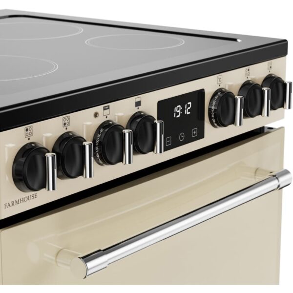 Ceramic Electric Cooker with Double Oven, Cream - Belling Farmhouse 60E - Naamaste London Homewares - 4