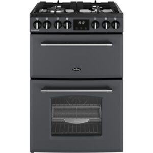 70L Dual Fuel Cooker with Double Oven, Grey - Belling MRA FARMHOUSE 60DF Naamaste London Homewares - 1