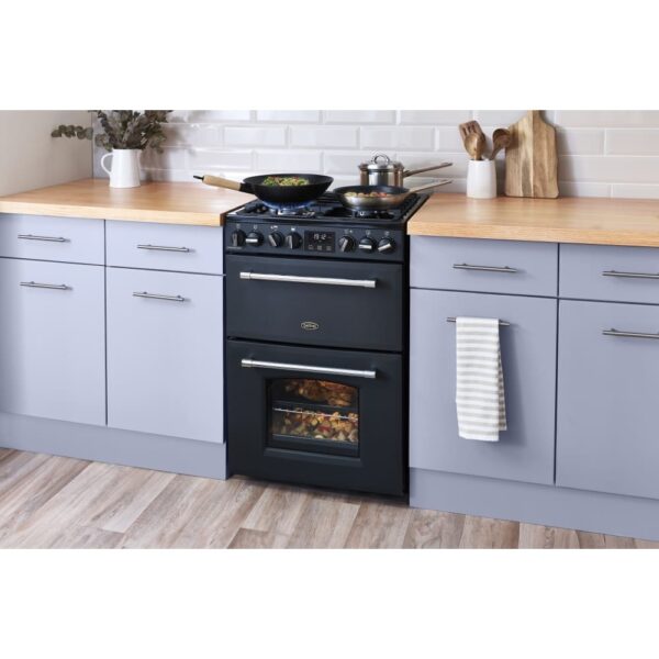 70L Dual Fuel Cooker with Double Oven, Grey - Belling MRA FARMHOUSE 60DF Naamaste London Homewares - 12