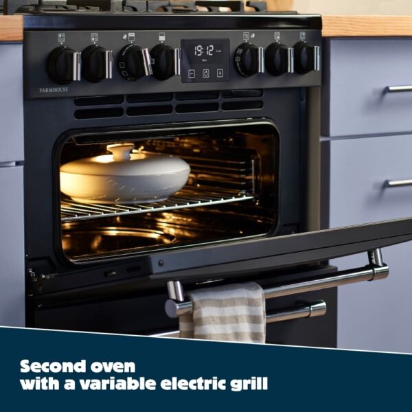 70L Dual Fuel Cooker with Double Oven, Grey - Belling MRA FARMHOUSE 60DF Naamaste London Homewares - 18