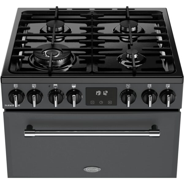 70L Dual Fuel Cooker with Double Oven, Grey - Belling MRA FARMHOUSE 60DF Naamaste London Homewares - 6