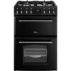 70L Dual Fuel Cooker with Double Oven, Black, A Rated - Belling MRA FARMHOUSE 60DF - Naamaste London Homewares - 1