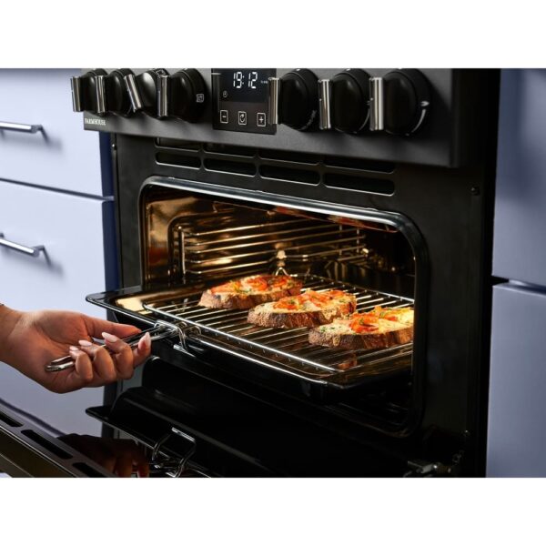 70L Dual Fuel Cooker with Double Oven, Black, A Rated - Belling MRA FARMHOUSE 60DF - Naamaste London Homewares - 15