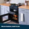 70L Dual Fuel Cooker with Double Oven, Black, A Rated - Belling MRA FARMHOUSE 60DF - Naamaste London Homewares - 18