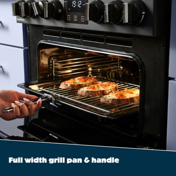 70L Dual Fuel Cooker with Double Oven, Cream, A Rated - Belling MRA FARMHOUSE 60DF Naamaste London Homewares - 17