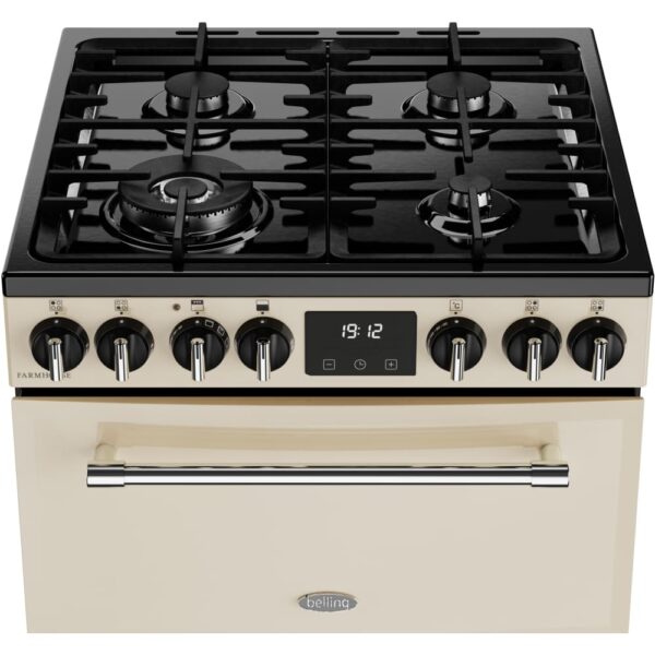 70L Dual Fuel Cooker with Double Oven, Cream, A Rated - Belling MRA FARMHOUSE 60DF Naamaste London Homewares - 8