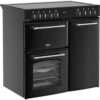 90cm Ceramic Belling Range Cooker, Black - RCA FARMHOUSE 90E - Naamaste London Homewares - 6