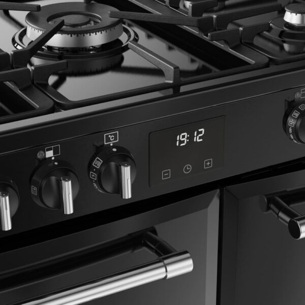 90cm Dual Fuel Belling Range Cooker, Black - Farmhouse 90DF - Naamaste London Homewares - 9