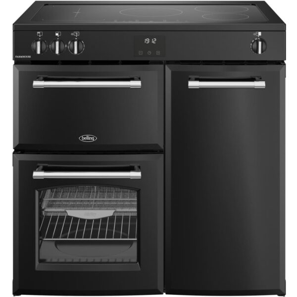 90cm Induction Belling Range Cooker, Black - RCA FARMHOUSE 90Ei - Naamaste London Homewares - 1