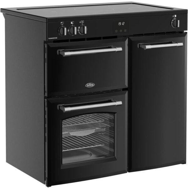 90cm Induction Belling Range Cooker, Black - RCA FARMHOUSE 90Ei - Naamaste London Homewares - 6