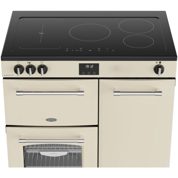 90cm Ceramic Belling Range Cooker, Cream - Farmhouse 90E - Naamaste London Homewares - 7