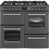 100cm Dual Fuel Belling Range Cooker, Grey - Farmhouse 100DF - Naamaste London Homewares - 1