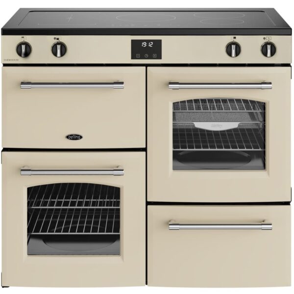 100cm Induction Belling Range Cooker, Cream, A Rated - RCA FARMHOUSE 100Ei - Naamaste London Homewares - 1