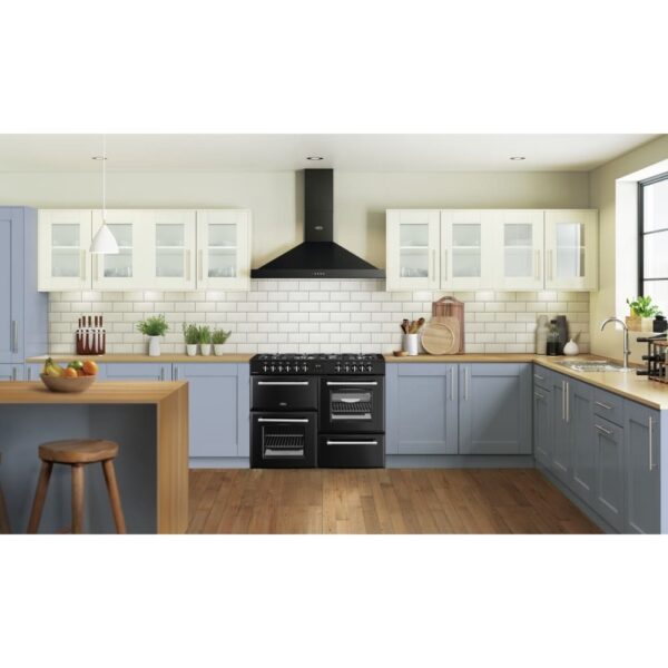 110cm Dual Fuel Belling Range Cooker, Black, A Rated - RCA FARMHOUSE 110DF - Naamaste London Homewares - 2