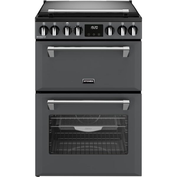 Dual Fuel Cooker with Double Oven, Grey, A Rated - Stoves DXMRARICH 60DF - Naamaste London Homewares - 1