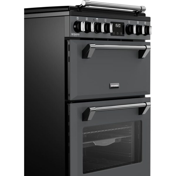 Dual Fuel Cooker with Double Oven, Grey, A Rated - Stoves DXMRARICH 60DF - Naamaste London Homewares - 5