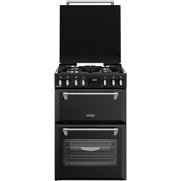 Dual Fuel Cooker with Double Oven, Black - Stoves DXMRARICH 60DF Naamaste London Homewares - 2