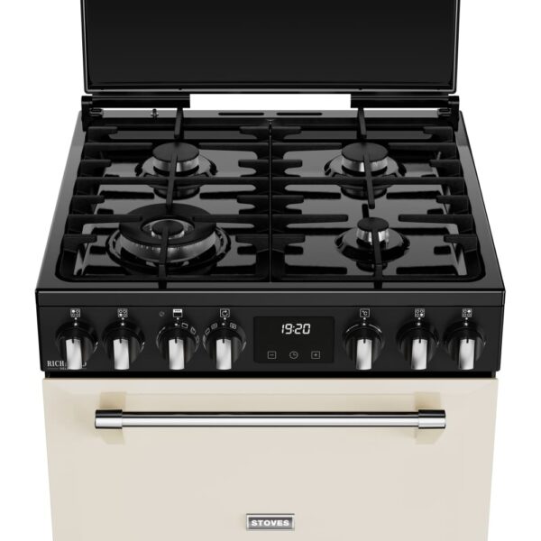 Dual Fuel Cooker with Double Oven, Cream - Stoves DXMRARICH 60DF - Naamaste London Homewares - 7