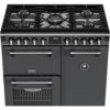 90cm Dual Fuel Stoves Range Cooker, Grey - RCA RICH 90DF ANT - Naamaste London Homewares - 8